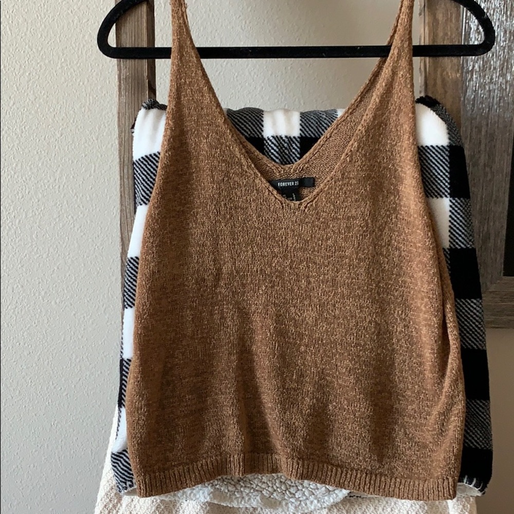 Brown Forever 21 knit tank